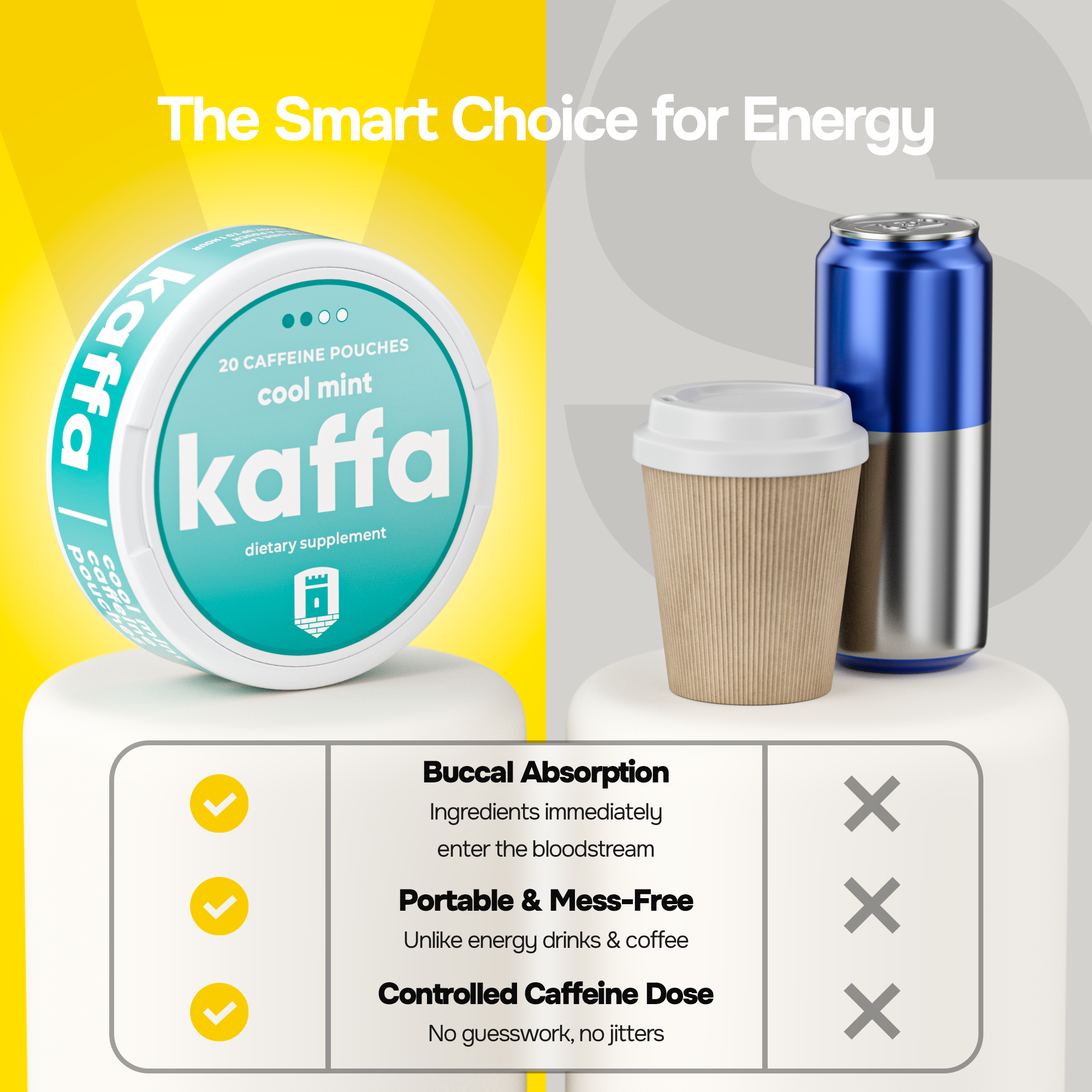 Kaffa Energy & Focus Pouches (3-Pack)